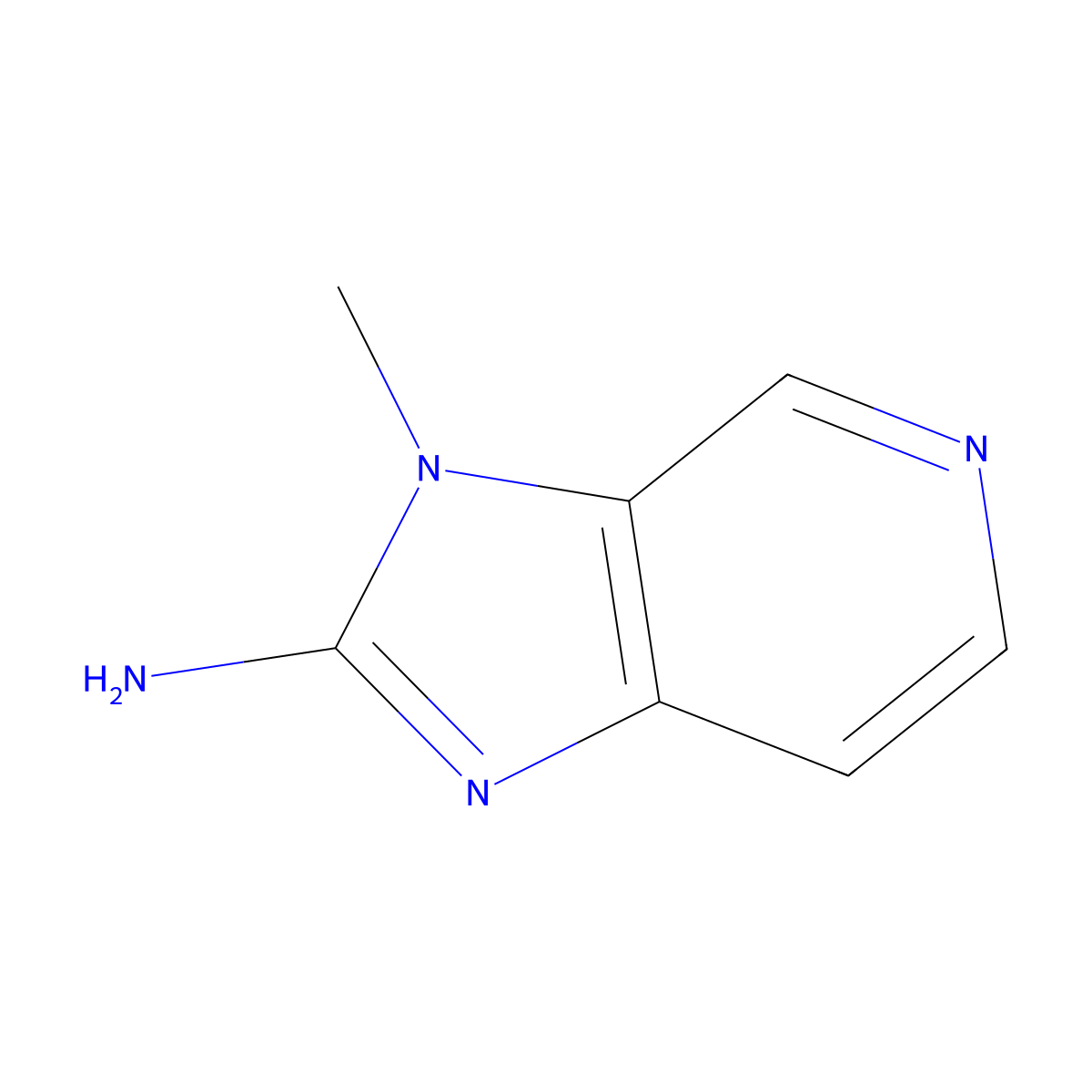 3-methyl-3H-imidazo(4,5-c)pyridin-2-amine molecular structure, CAS 1256835-24-1