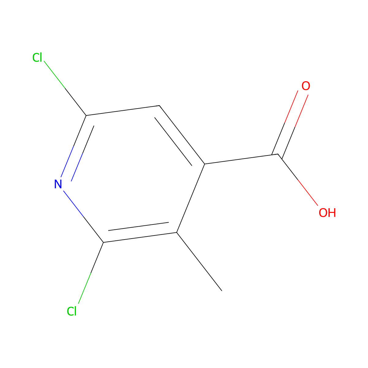 2,6-Dichloro-3-methylpyridine-4-carboxylic acid molecular structure, CAS 1256835-40-1