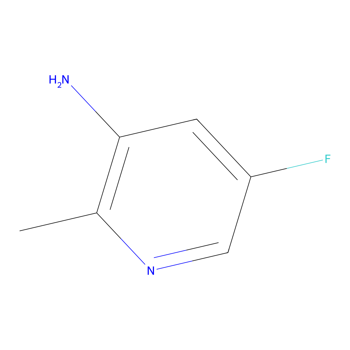 5-Fluoro-2-methylpyridin-3-amine molecular structure, CAS 1256835-55-8