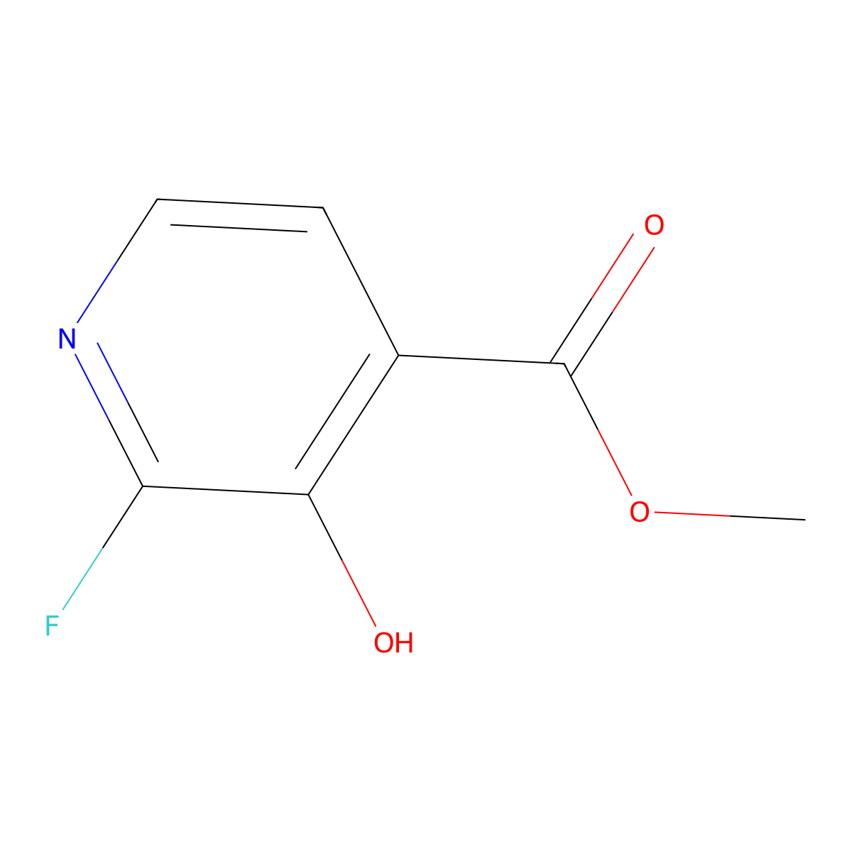 Methyl 2-fluoro-3-hydroxyisonicotinate molecular structure, CAS 1256835-64-9