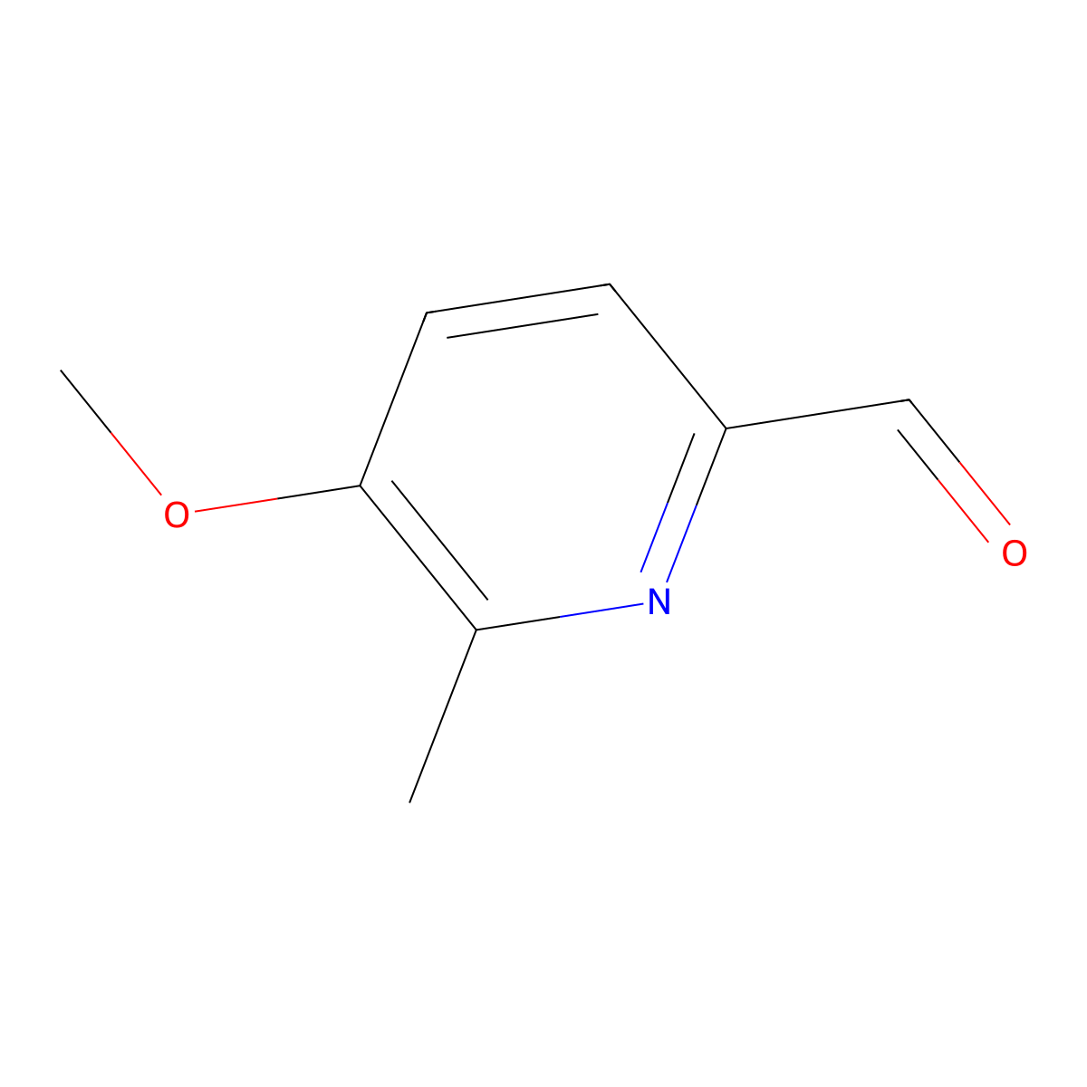 5-Methoxy-6-methyl-2-pyridinecarboxaldehyde molecular structure, CAS 1256835-67-2