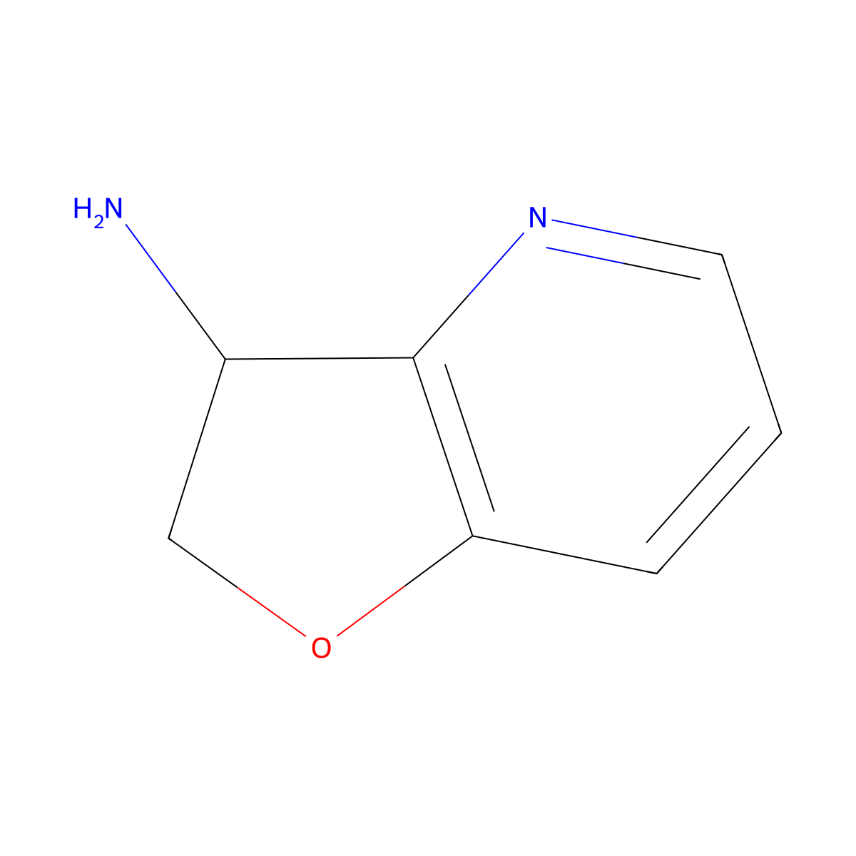 2H,3H-furo[3,2-b]pyridin-3-amine molecular structure, CAS 1256835-77-4