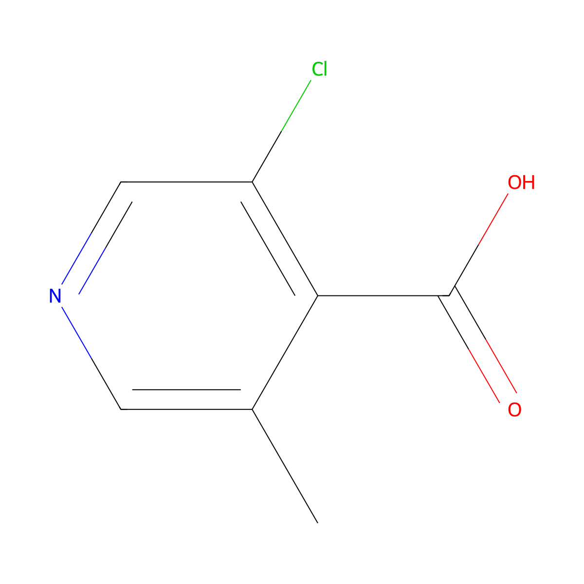 3-Chloro-5-methylisonicotinic acid molecular structure, CAS 1256835-78-5