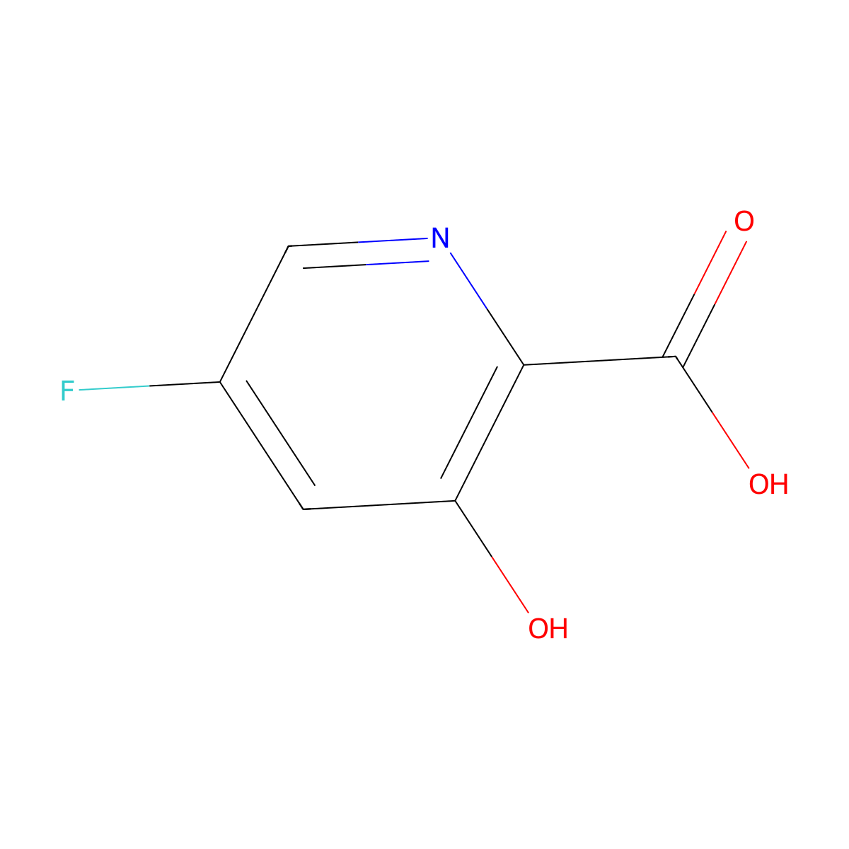 5-Fluoro-3-hydroxypicolinic acid molecular structure, CAS 1256835-90-1