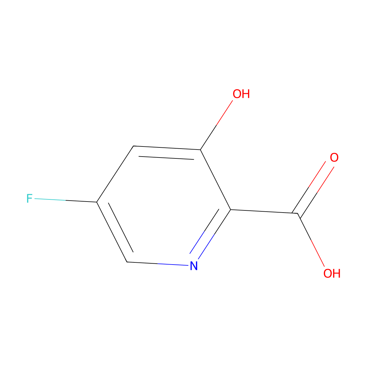 5-Fluoro-3-hydroxypicolinic acid molecular structure, CAS 1256835-90-1