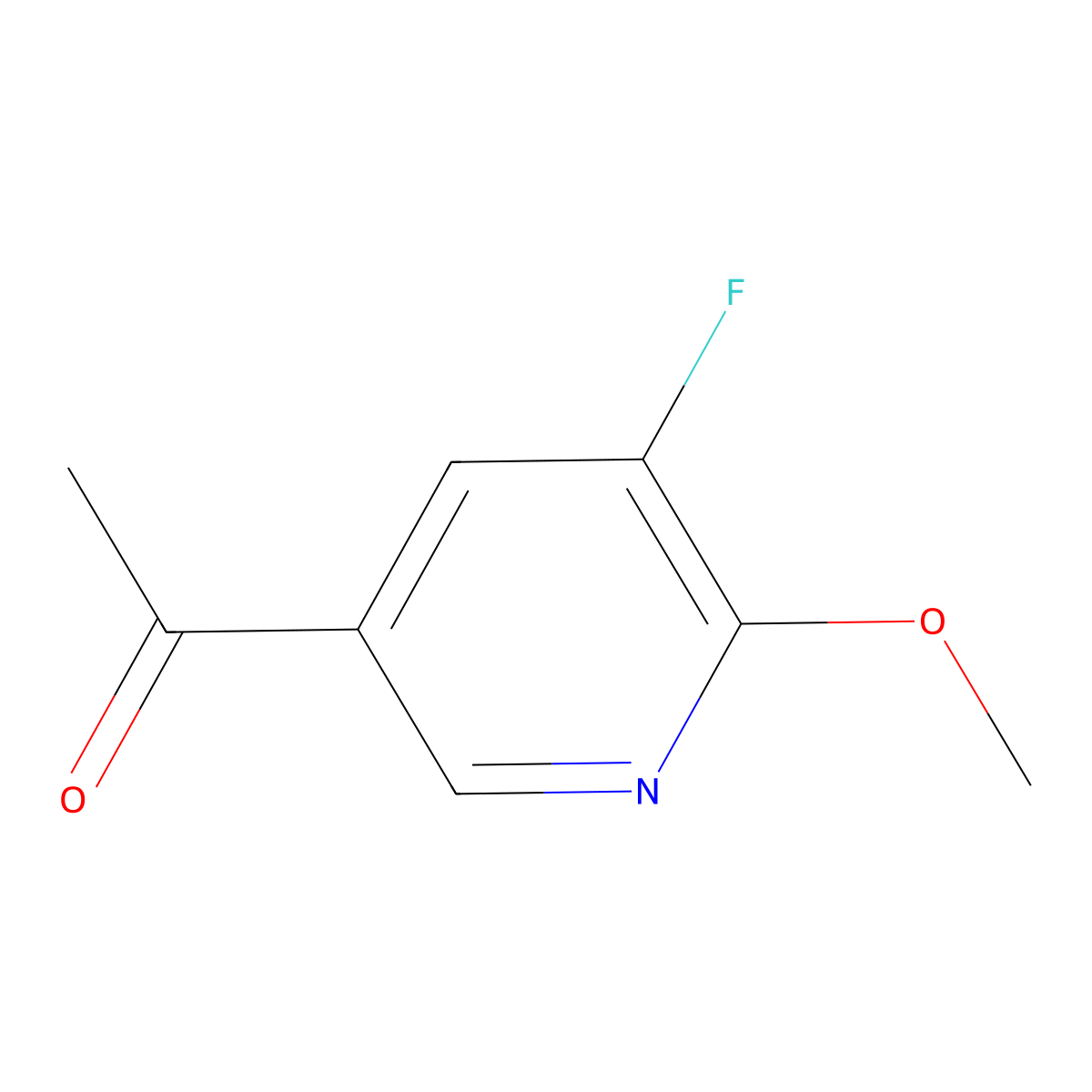 1-(5-Fluoro-6-methoxypyridin-3-YL)ethanone molecular structure, CAS 1256835-92-3