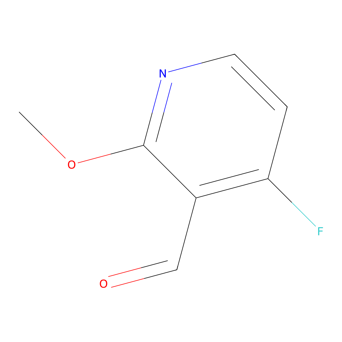 4-Fluoro-2-methoxynicotinaldehyde molecular structure, CAS 1256835-96-7