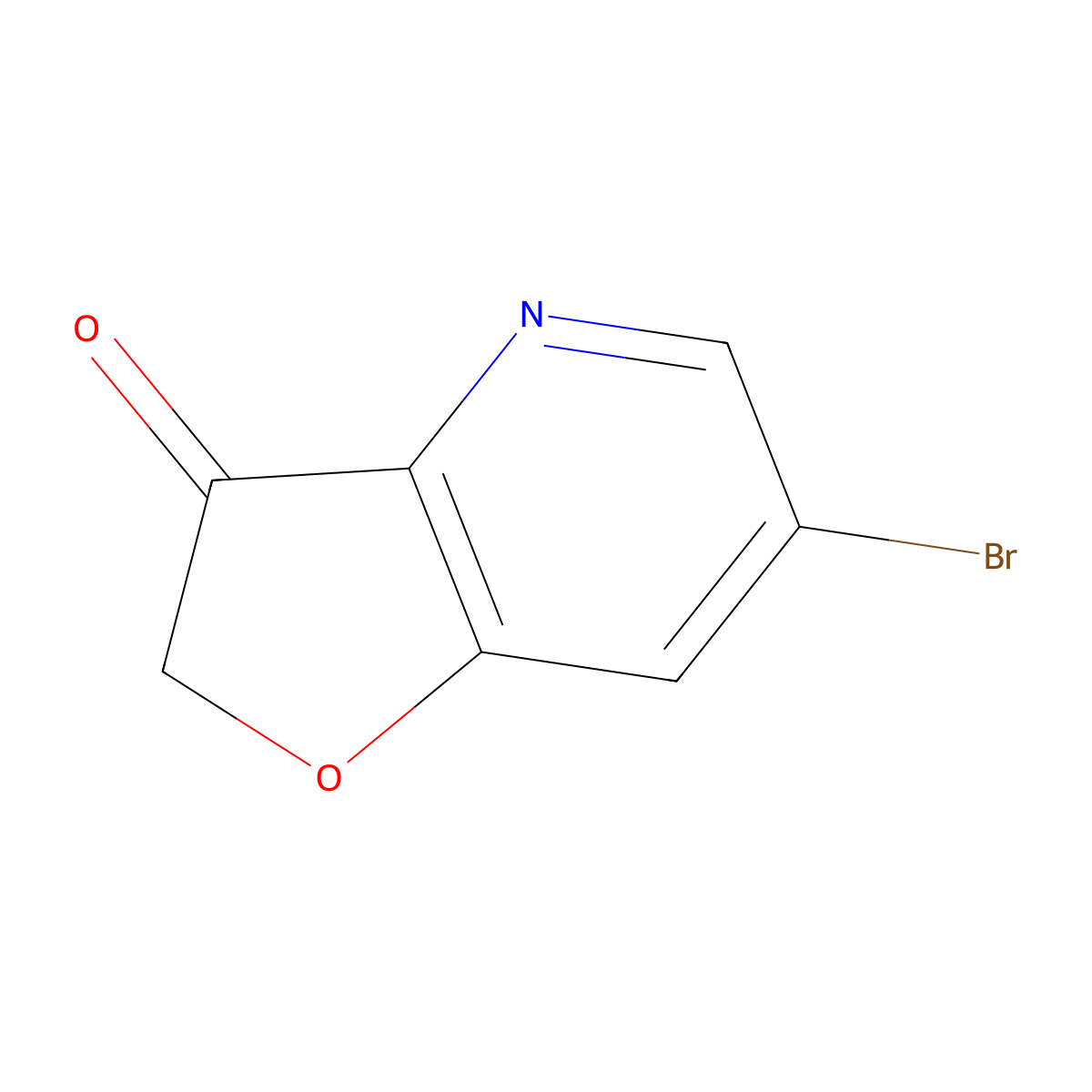 6-bromo-2H,3H-furo[3,2-b]pyridin-3-one molecular structure, CAS 1256836-00-6