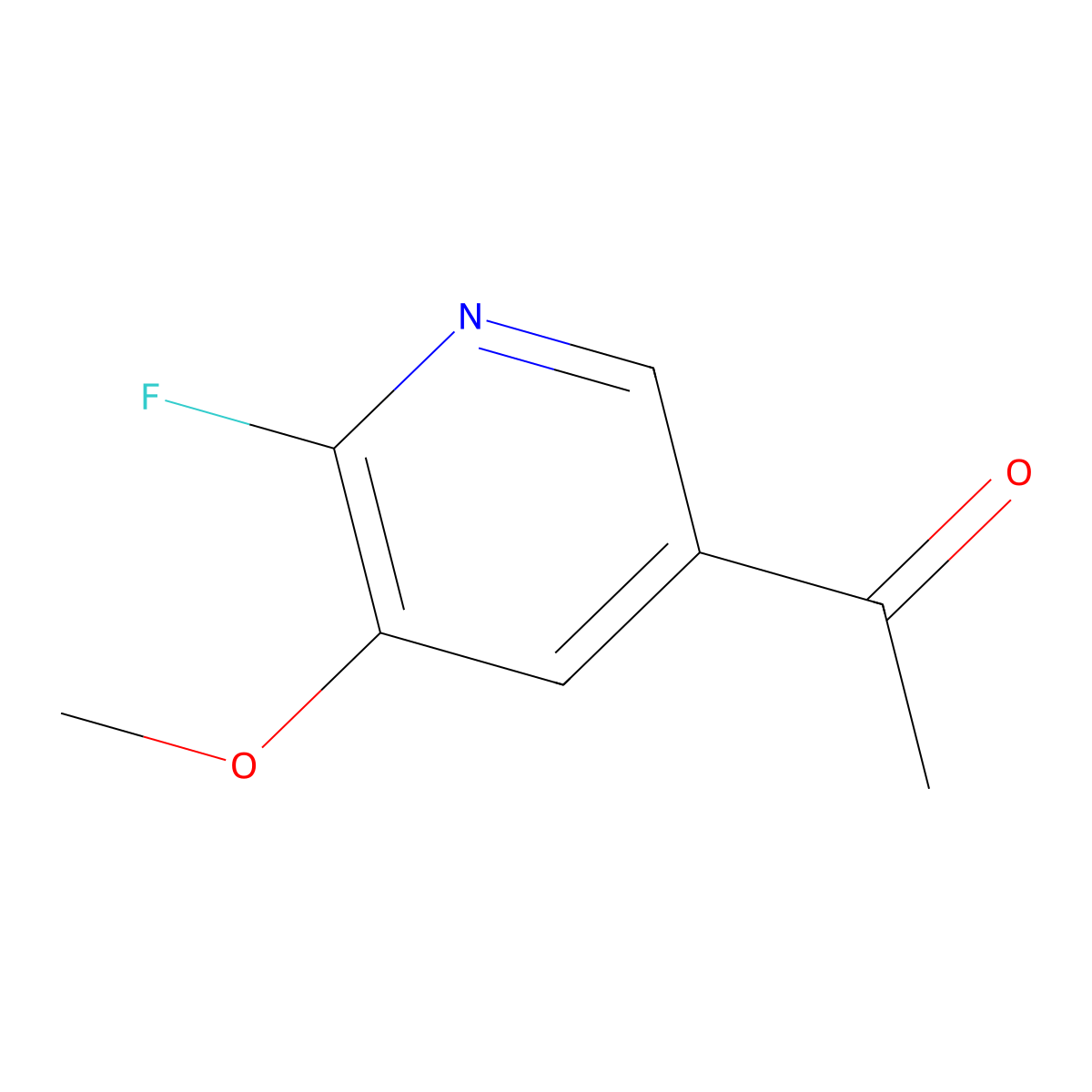 1-(6-Fluoro-5-methoxypyridin-3-yl)ethan-1-one molecular structure, CAS 1256836-07-3
