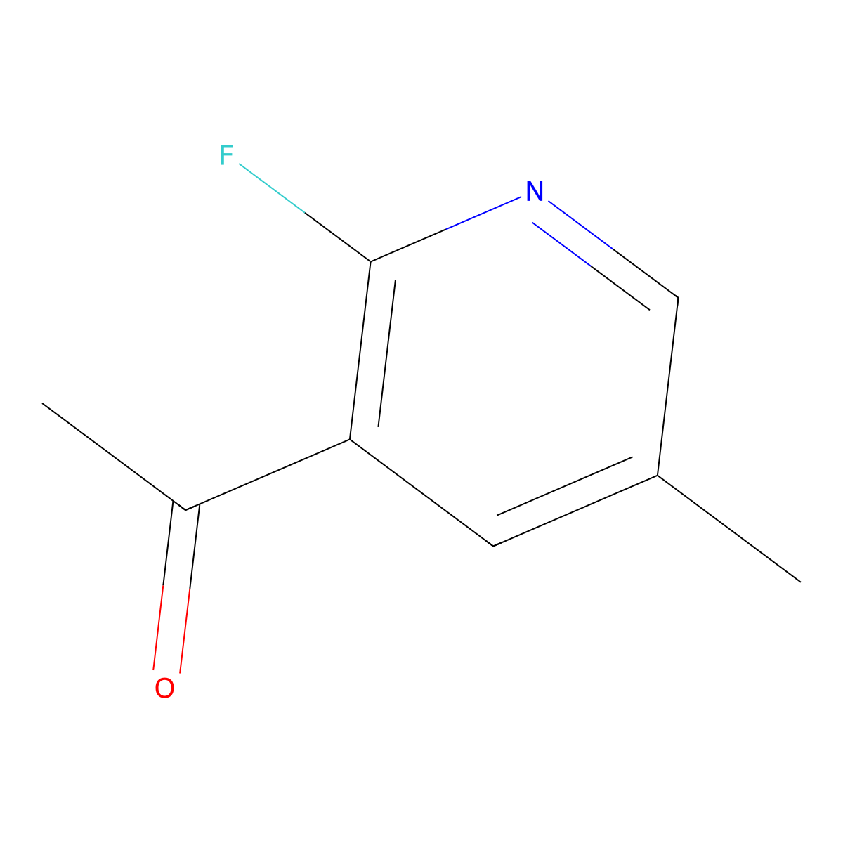1-(2-Fluoro-5-methylpyridin-3-YL)ethanone molecular structure, CAS 1256836-29-9