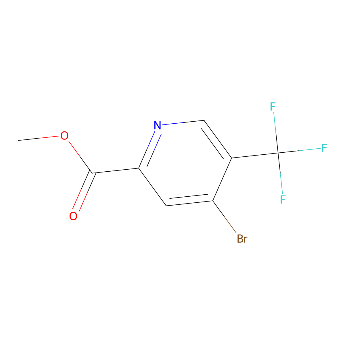 Methyl 4-bromo-5-(trifluoromethyl)picolinate molecular structure, CAS 1256836-50-6