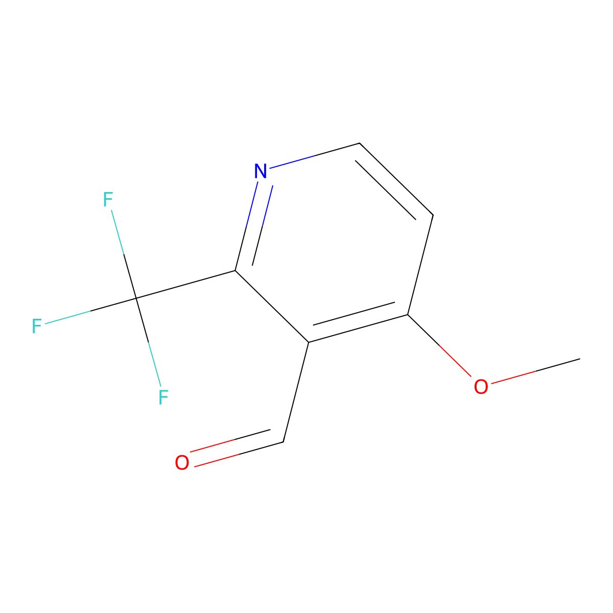4-Methoxy-2-(trifluoromethyl)nicotinaldehyde molecular structure, CAS 1256836-75-5