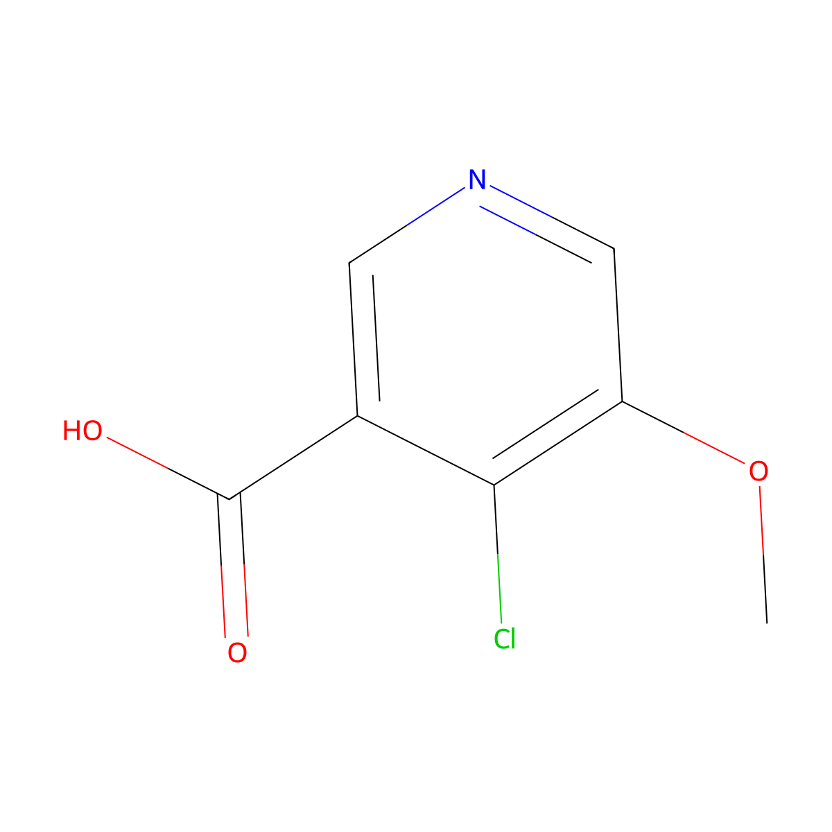 4-Chloro-5-methoxynicotinic acid molecular structure, CAS 1256836-94-8