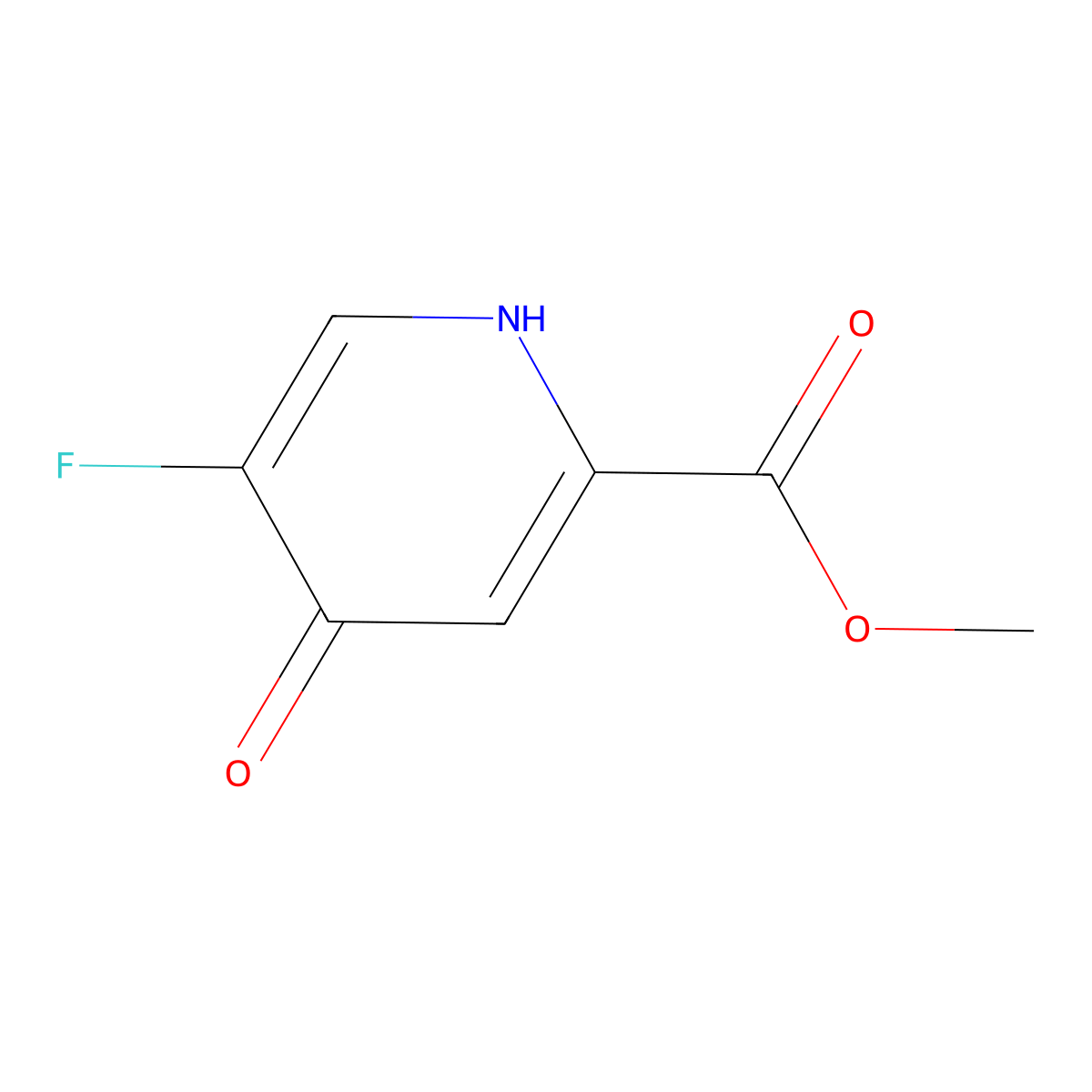 Methyl 5-fluoro-4-hydroxypicolinate molecular structure, CAS 1256836-95-9