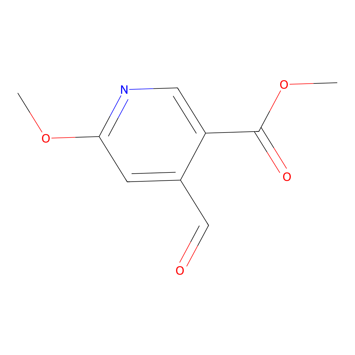 Methyl 4-formyl-6-methoxynicotinate molecular structure, CAS 1256837-32-7