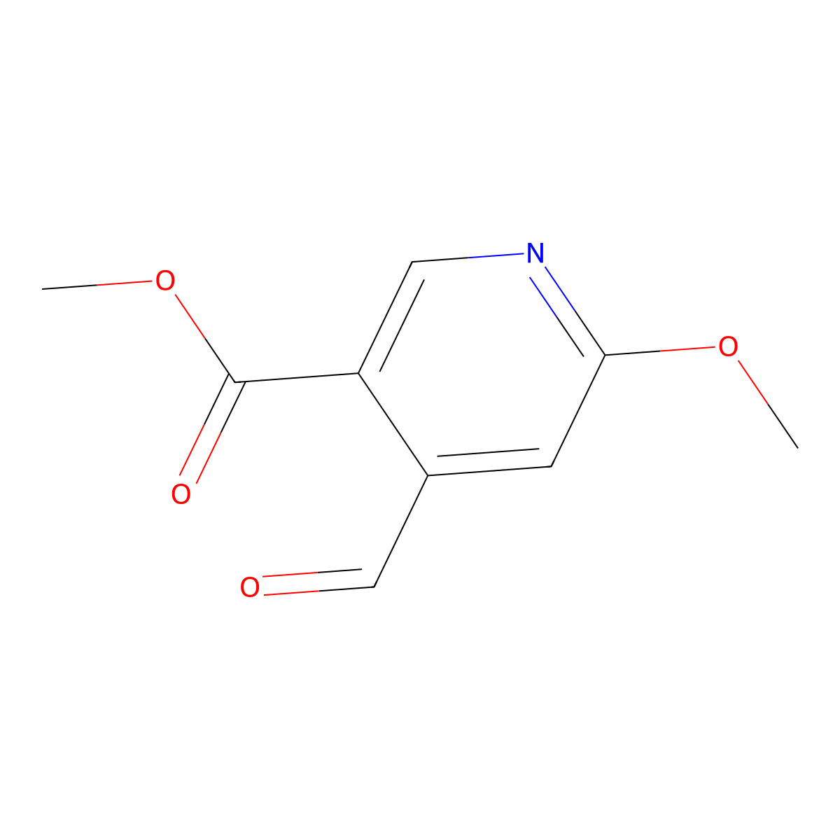 Methyl 4-formyl-6-methoxynicotinate molecular structure, CAS 1256837-32-7