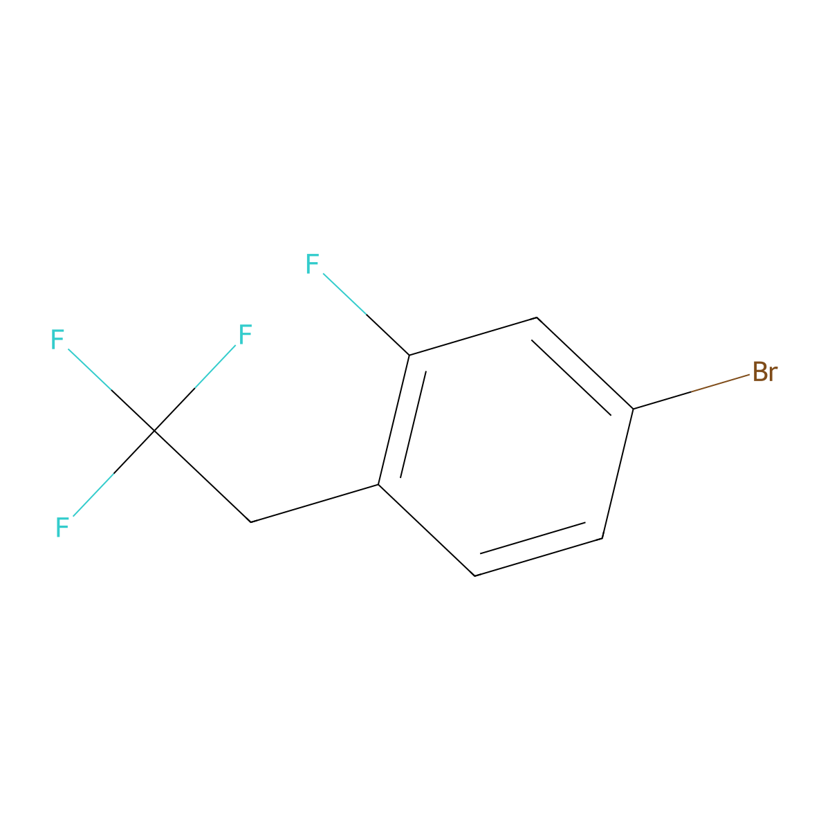 4-Bromo-2-fluoro-1-(2,2,2-trifluoroethyl)benzene molecular structure, CAS 1256841-61-8