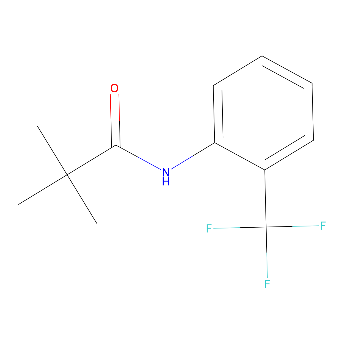 2,2-dimethyl-N-[2-(trifluoromethyl)phenyl]propanamide molecular structure, CAS 125686-52-4
