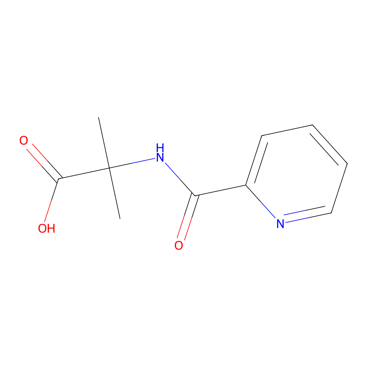 2-Methyl-2-(picolinamido)propanoic acid molecular structure, CAS 125686-76-2