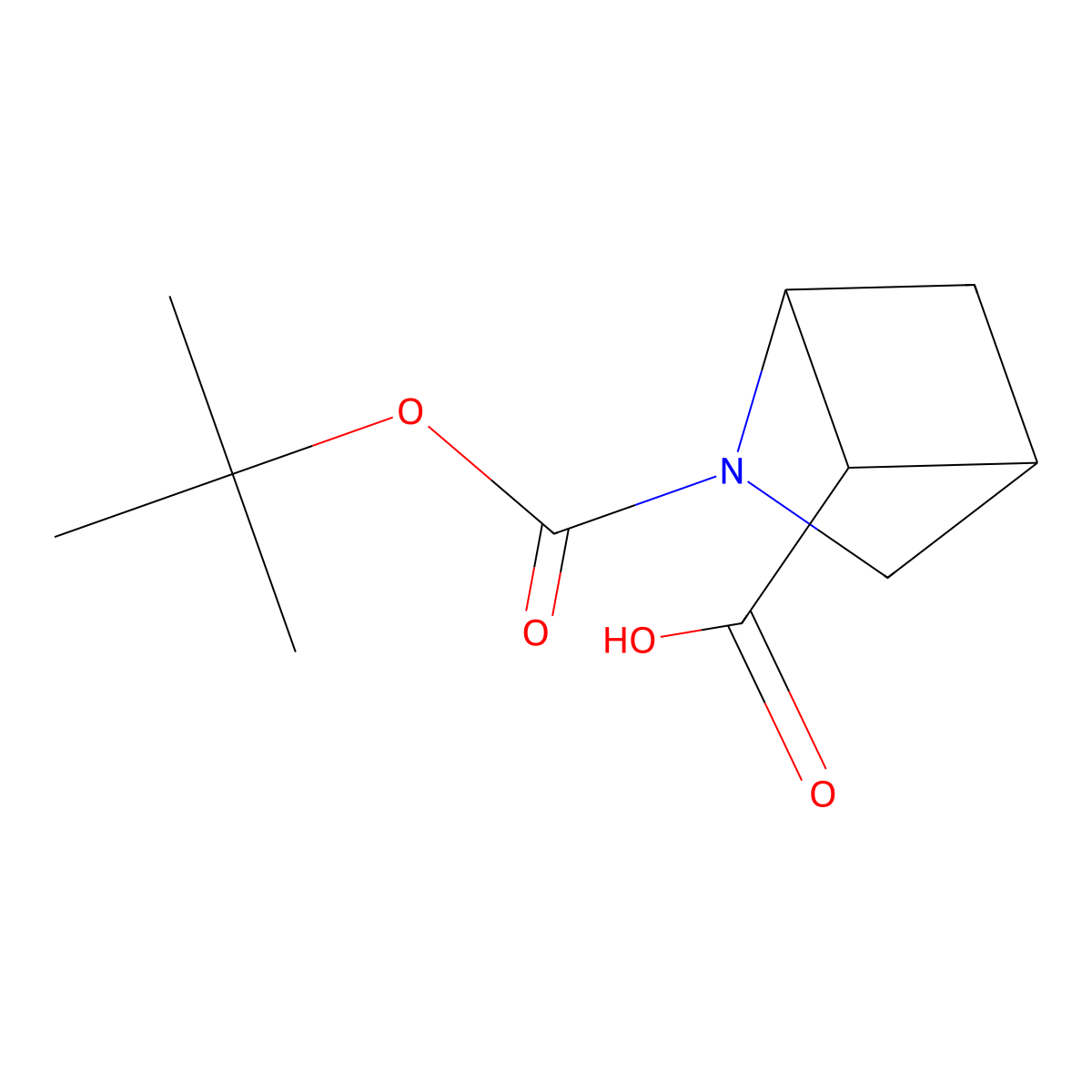 (1S,4R,5R)-2-[(tert-butoxy)carbonyl]-2-azabicyclo[2.1.1]hexane-5-carboxylic acid molecular structure, CAS 1256914-30-3