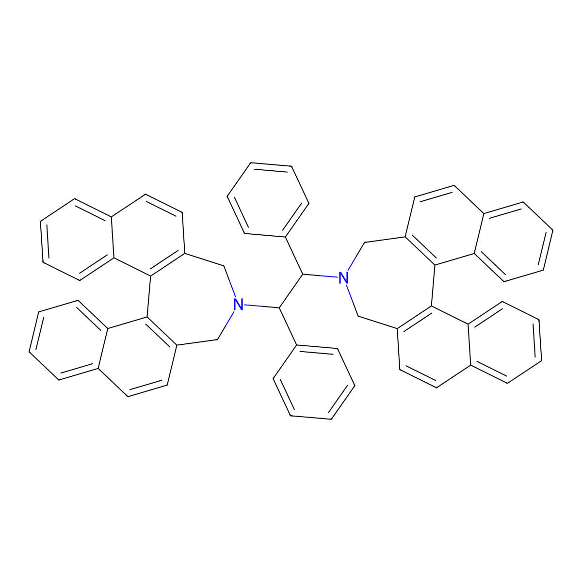 1,2-Bis(3,5-dihydro-4H-dinaphtho[2,1-c:1',2'-e]azepin-4-yl)-1,2-diphenylethane molecular structure, CAS 1256952-84-7