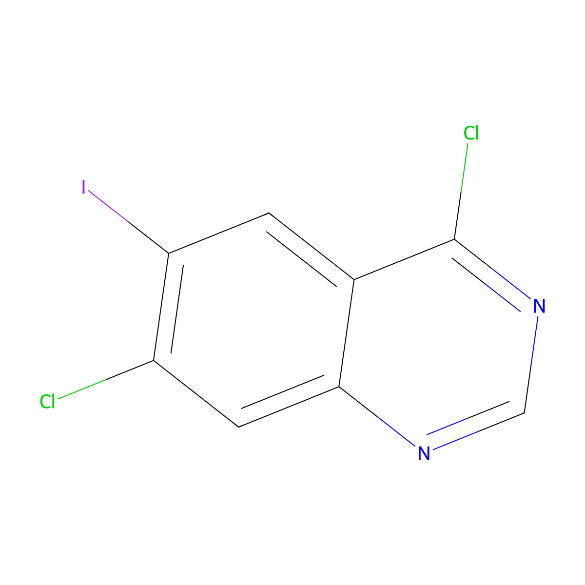 4,7-Dichloro-6-iodoquinazoline molecular structure, CAS 1256955-29-9