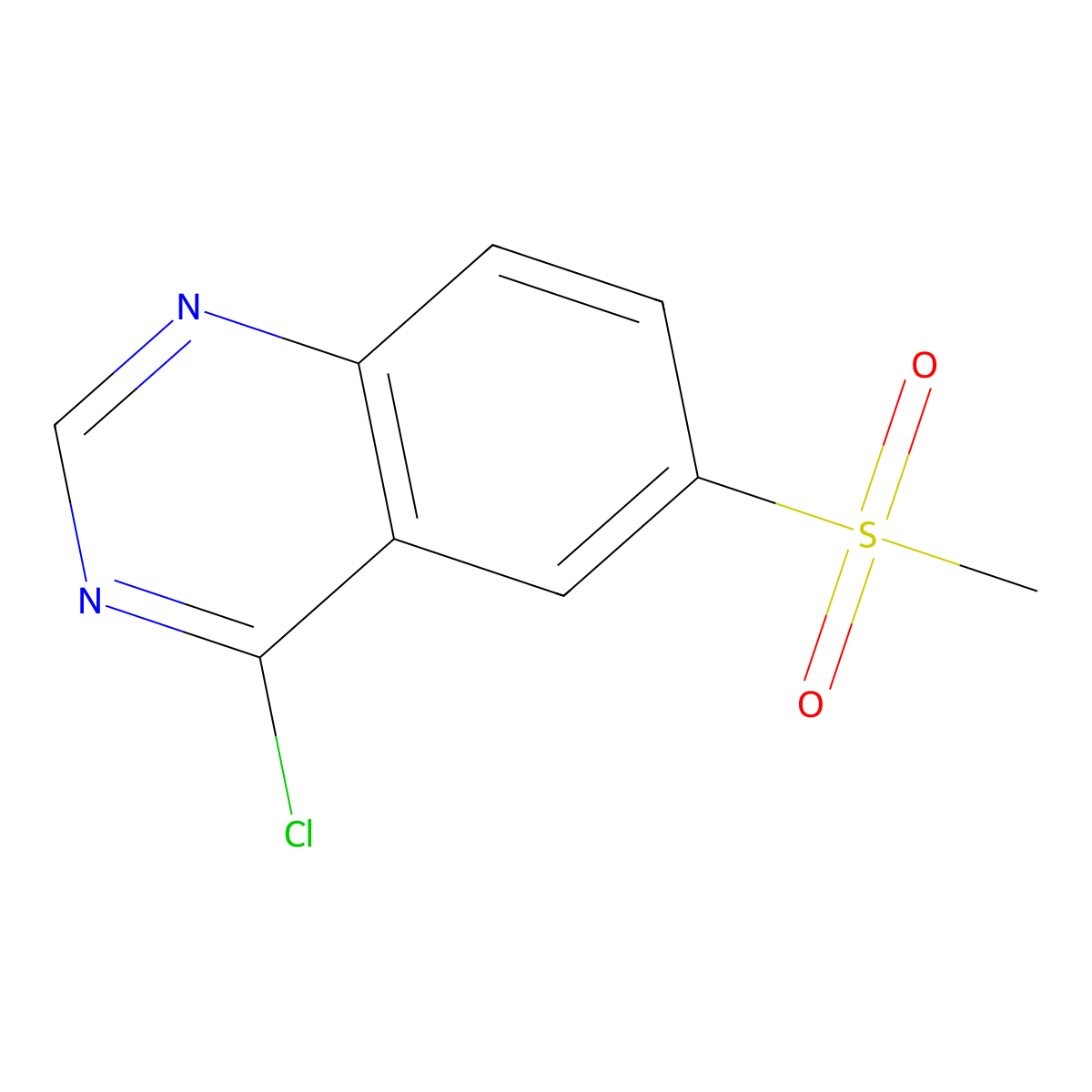 4-Chloro-6-methanesulfonylquinazoline molecular structure, CAS 1256955-37-9