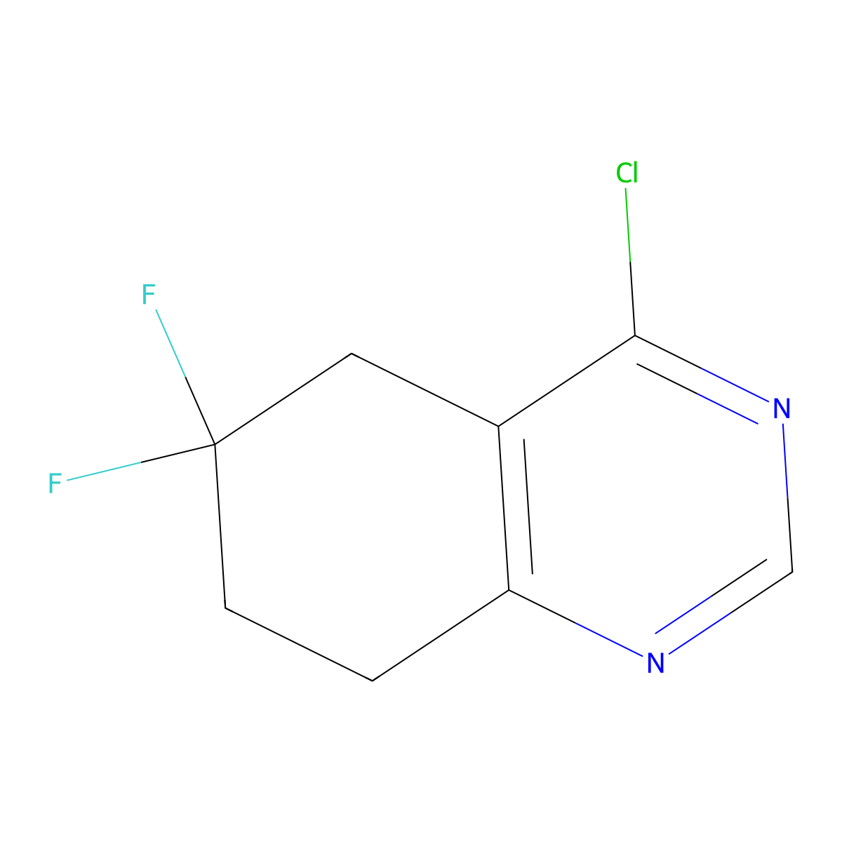 4-Chloro-6,6-difluoro-5,6,7,8-tetrahydroquinazoline molecular structure, CAS 1256955-43-7
