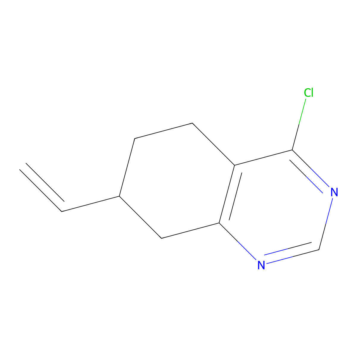 4-Chloro-7-vinyl-5,6,7,8-tetrahydroquinazoline molecular structure, CAS 1256955-51-7