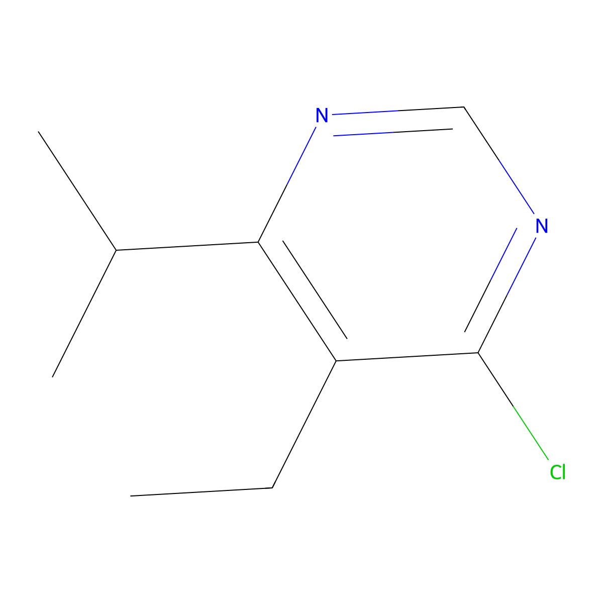 4-Chloro-5-ethyl-6-isopropylpyrimidine molecular structure, CAS 1256955-71-1