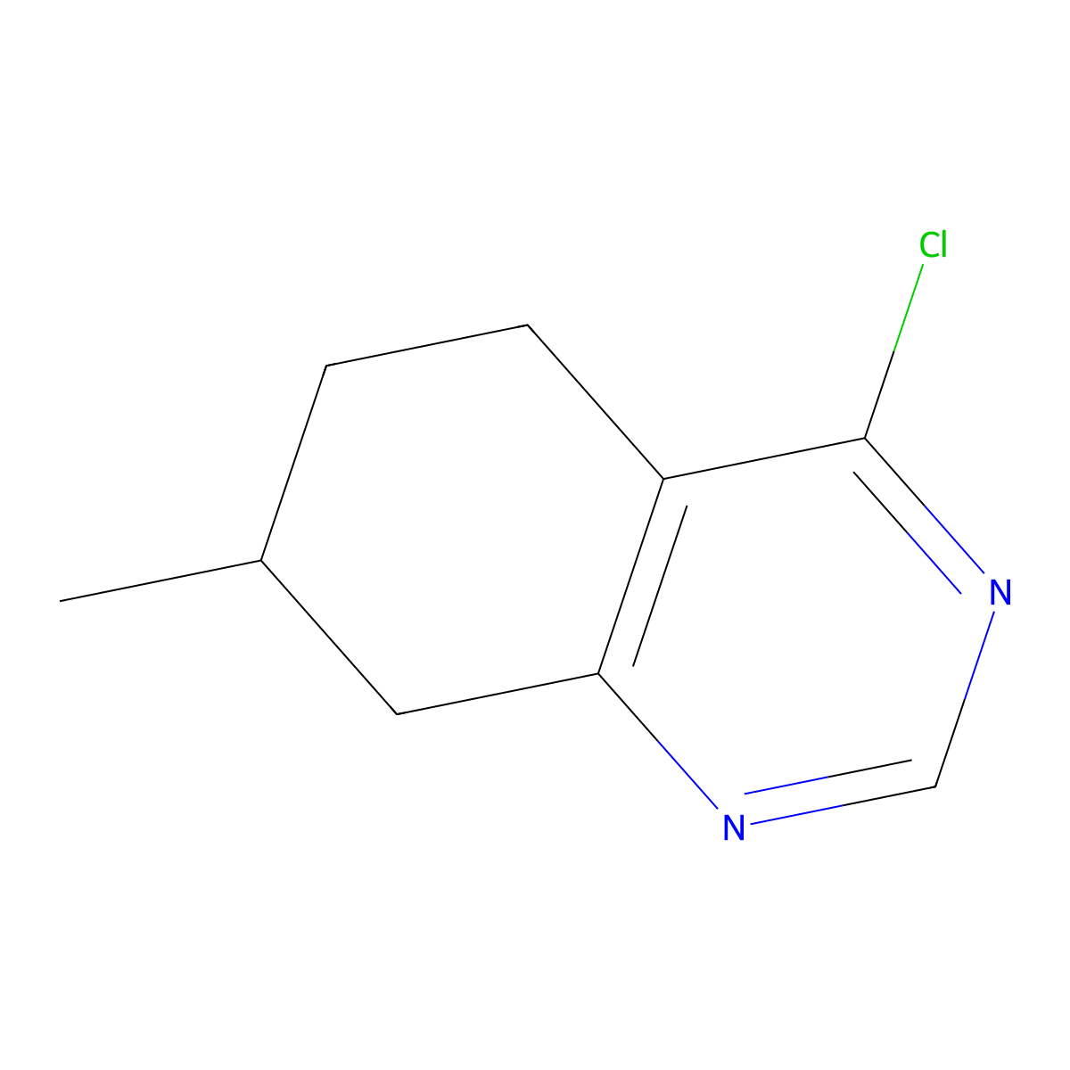 4-Chloro-7-methyl-5,6,7,8-tetrahydroquinazoline molecular structure, CAS 1256955-90-4