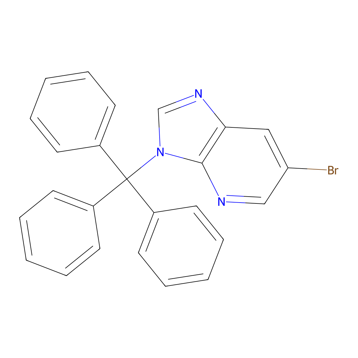 3H-Imidazo[4,5-b]pyridine, 6-bromo-3-(triphenylmethyl)- molecular structure, CAS 1256956-11-2
