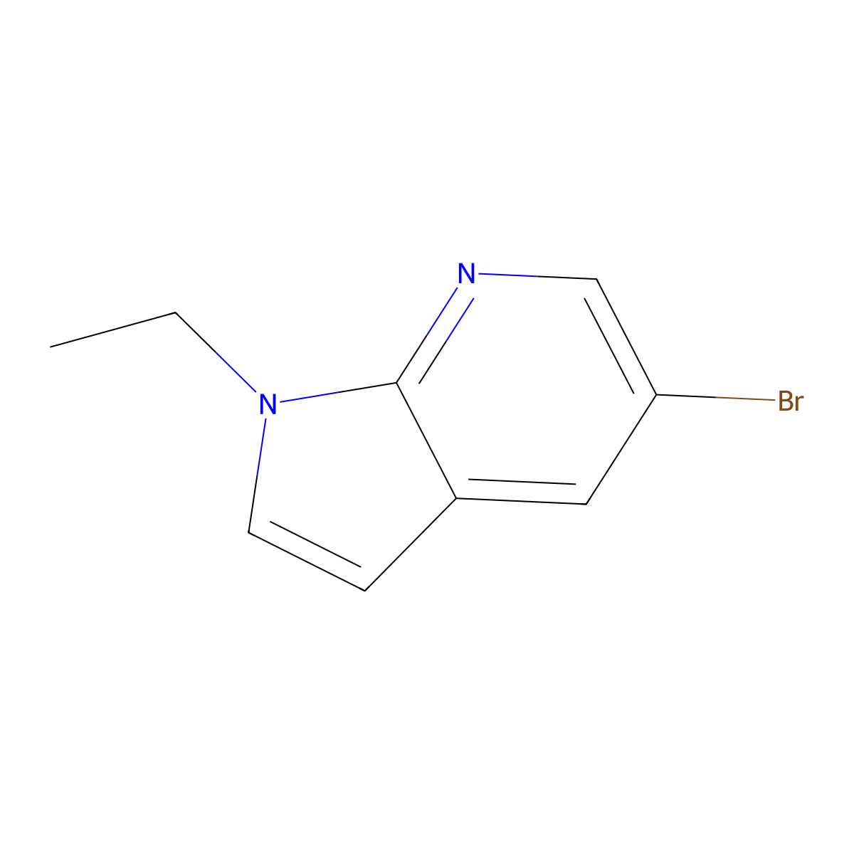 5-Bromo-1-ethyl-1h-pyrrolo[2,3-b]pyridine molecular structure, CAS 1256956-81-6