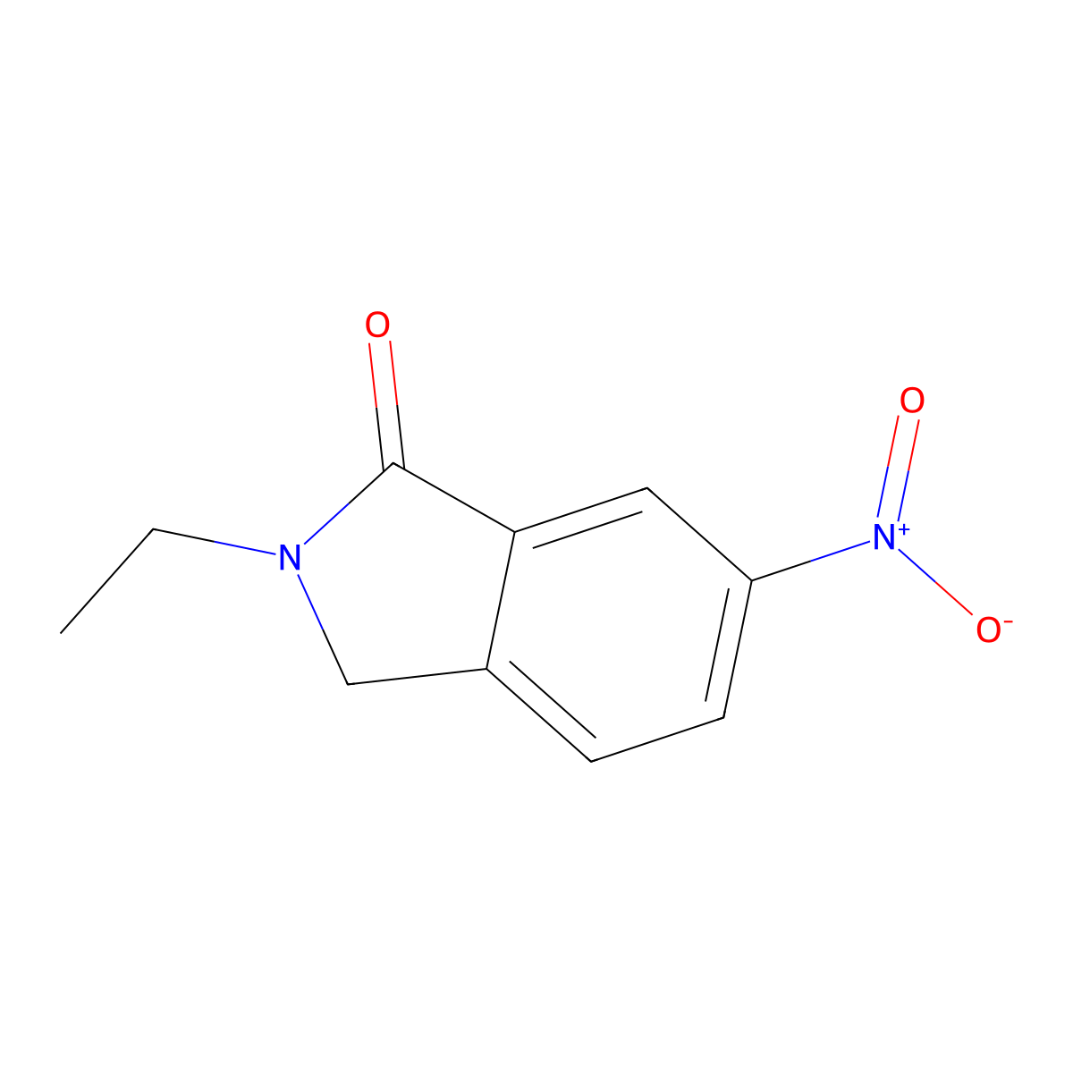 2-ethyl-6-nitro-2,3-dihydro-1H-isoindol-1-one molecular structure, CAS 1256961-20-2