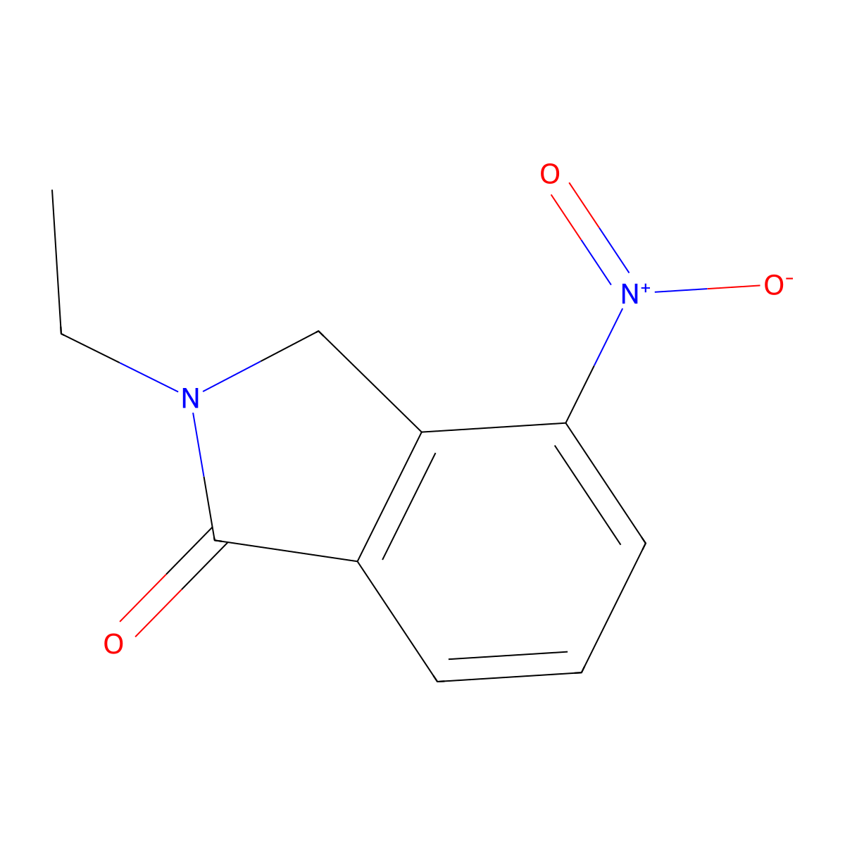 2-Ethyl-4-nitro-2,3-dihydro-1H-isoindol-1-one molecular structure, CAS 1256961-21-3
