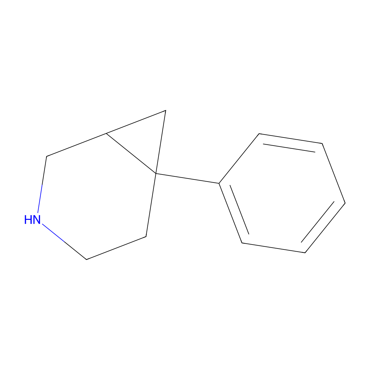 6-Phenyl-3-azabicyclo[4.1.0]heptane molecular structure, CAS 1256964-74-5