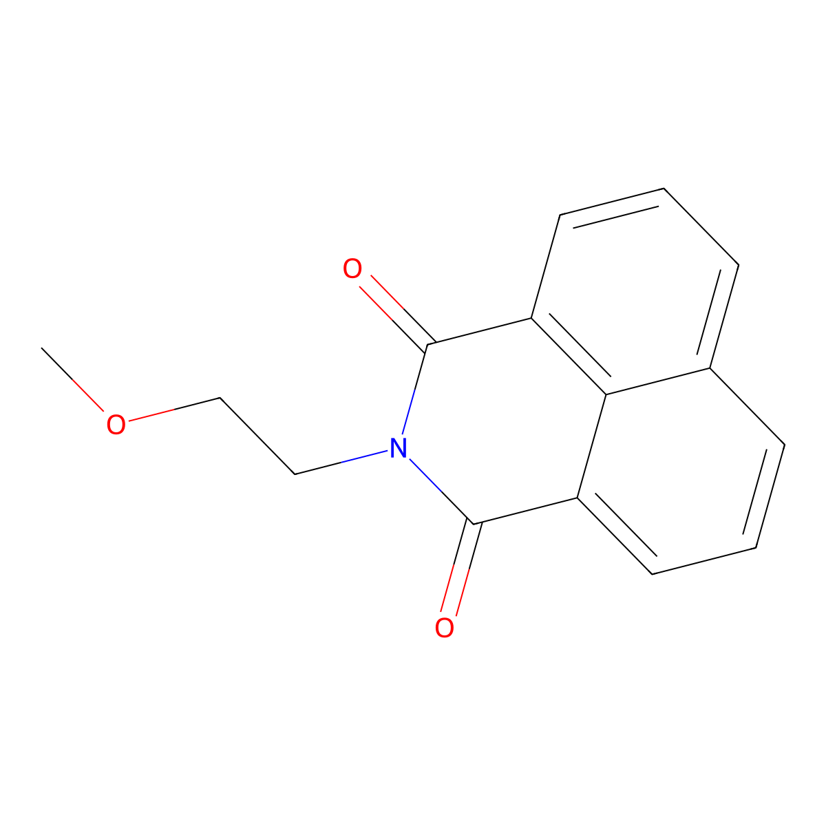 2-(2-methoxyethyl)-1H-benzo[de]isoquinoline-1,3(2H)-dione molecular structure, CAS 125698-35-3