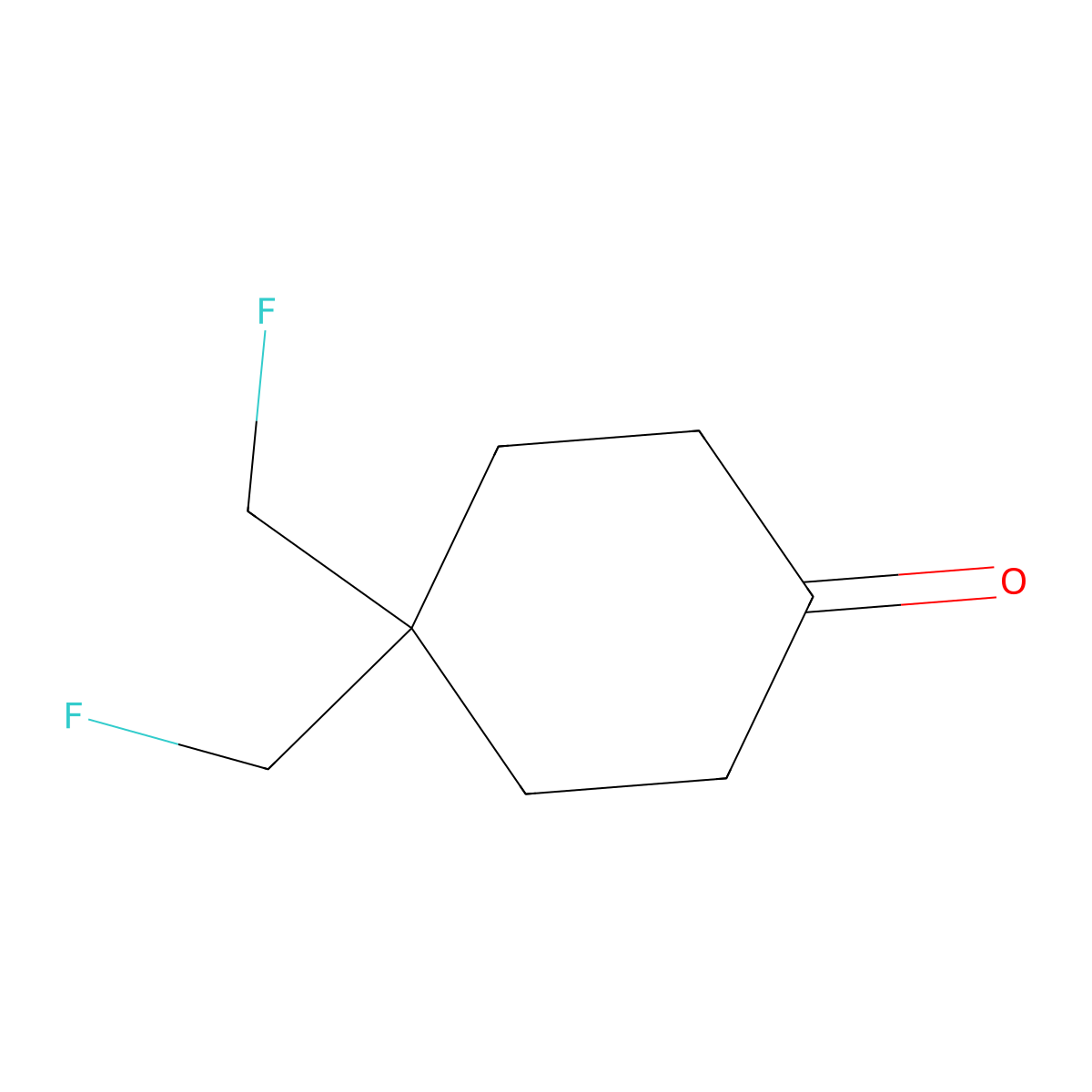4,4-Bis(fluoromethyl)cyclohexanone molecular structure, CAS 1257050-71-7