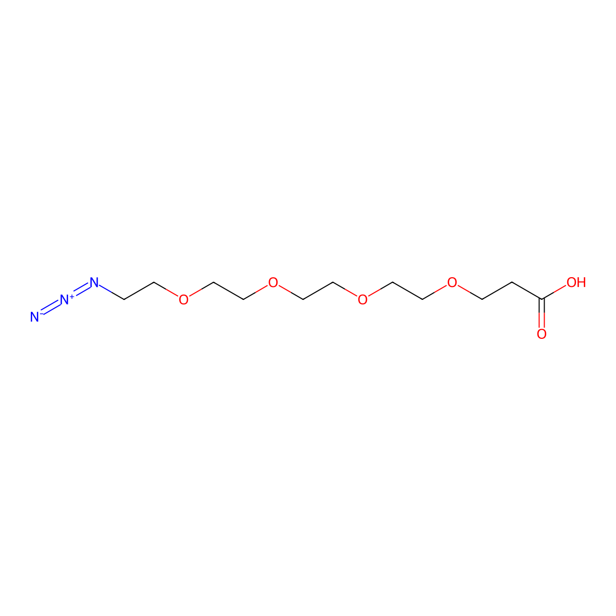 Azido-PEG4-C2-carboxylic Acid molecular structure, CAS 1257063-35-6