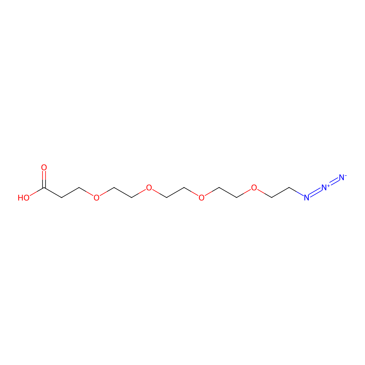 Azido-PEG4-C2-carboxylic Acid molecular structure, CAS 1257063-35-6