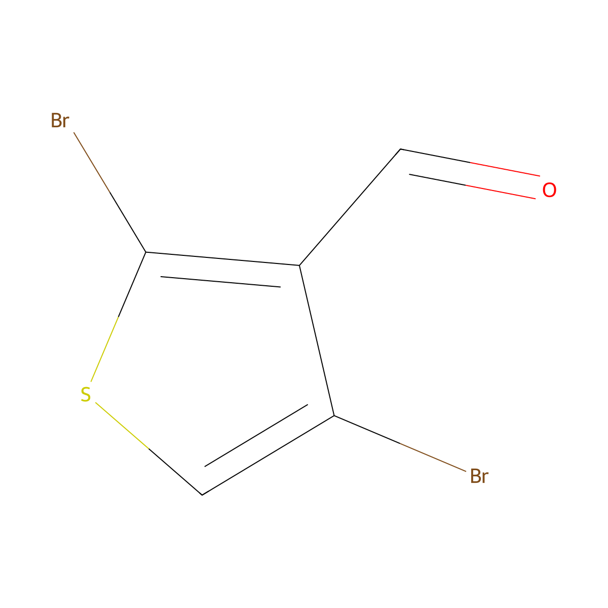 2,4-Dibromothiophene-3-carbaldehyde molecular structure, CAS 1257070-67-9