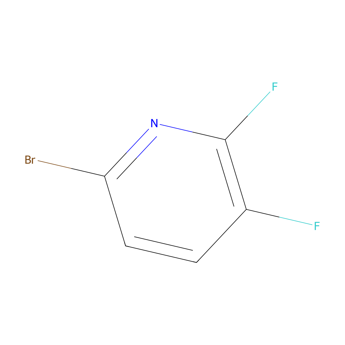 6-Bromo-2,3-difluoropyridine molecular structure, CAS 1257071-45-6