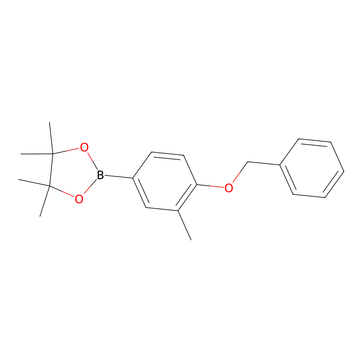 2-(4-(Benzyloxy)-3-methylphenyl)-4,4,5,5-tetramethyl-1,3,2-dioxaborolane molecular structure, CAS 1257078-80-0