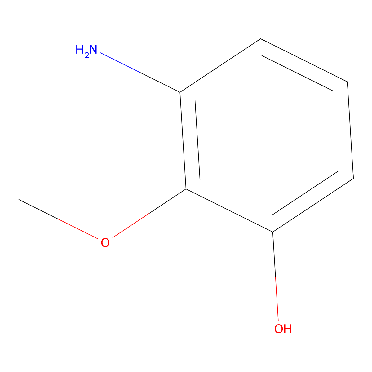3-Amino-2-methoxyphenol molecular structure, CAS 125708-66-9