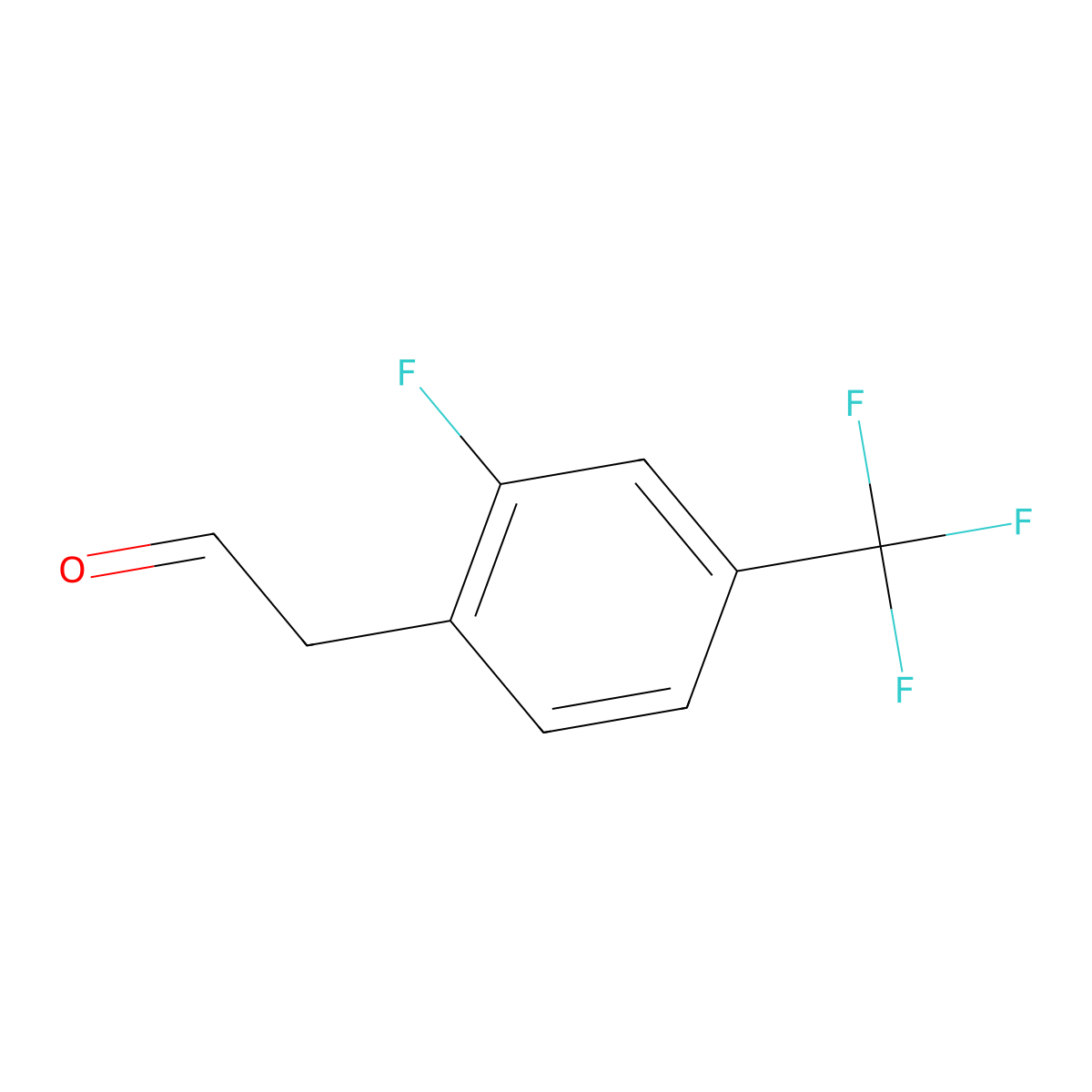 2-(2-Fluoro-4-(trifluoromethyl)phenyl)acetaldehyde molecular structure, CAS 1257088-57-5