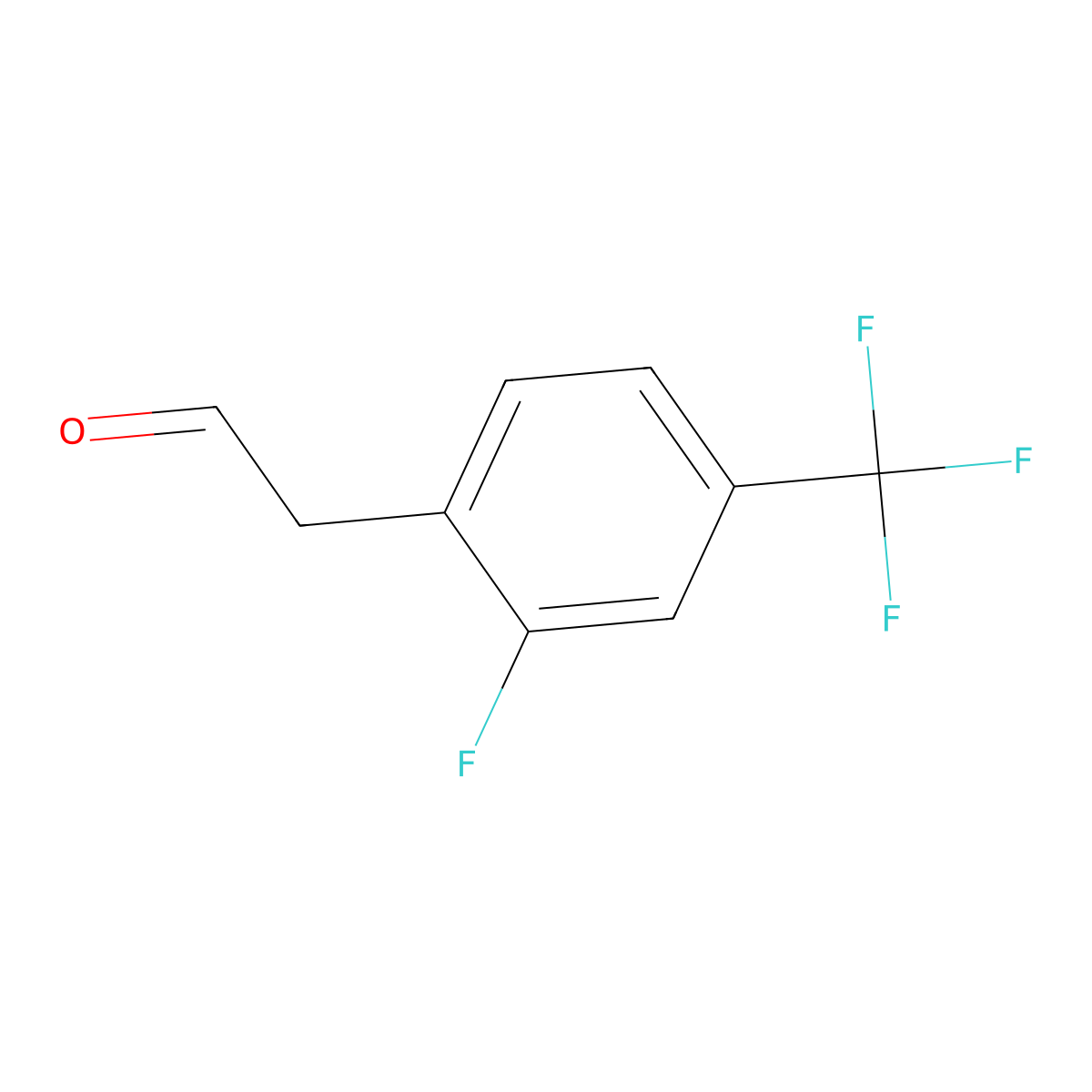 2-(2-Fluoro-4-(trifluoromethyl)phenyl)acetaldehyde molecular structure, CAS 1257088-57-5