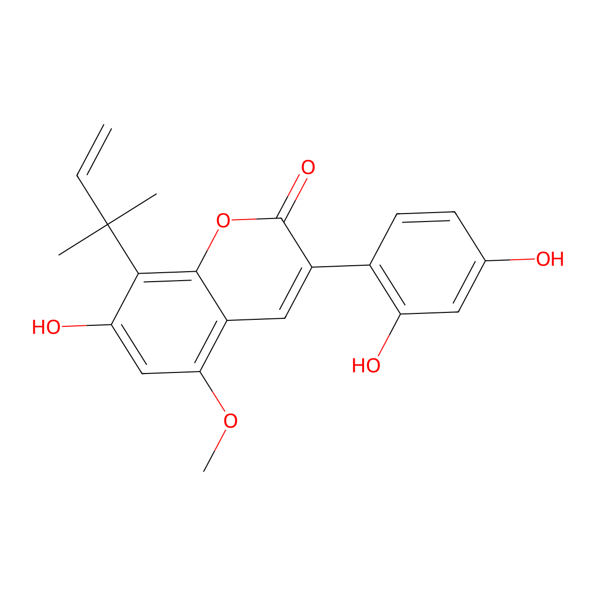 Licoarylcoumarin molecular structure, CAS 125709-31-1