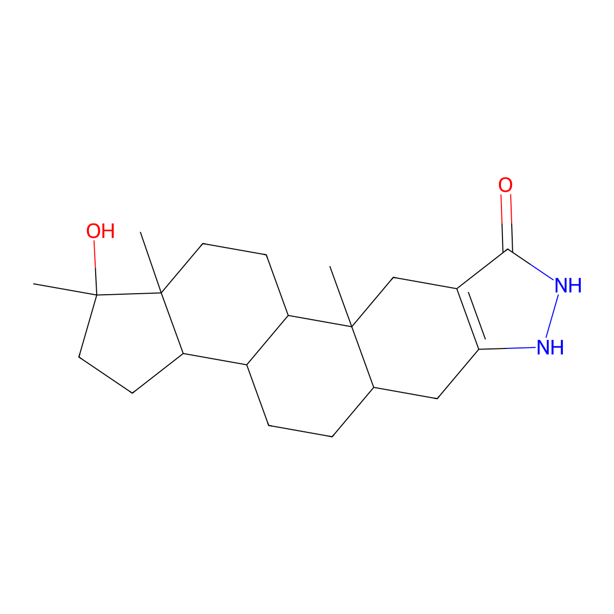 3'-Hydroxystanozolol molecular structure, CAS 125709-39-9