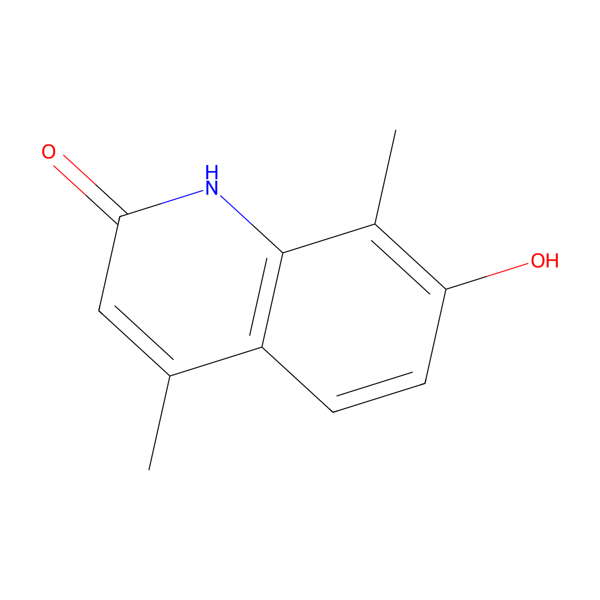 7-Hydroxy-4,8-dimethyl-1,2-dihydroquinolin-2-one molecular structure, CAS 125709-98-0