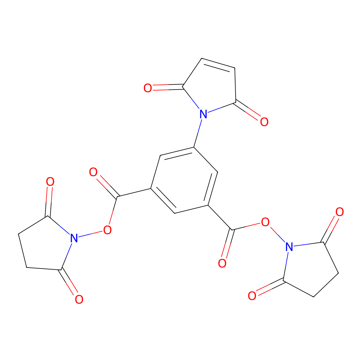 Maleimido-3,5-disuccinimidyl isophthalate molecular structure, CAS 1257094-24-8